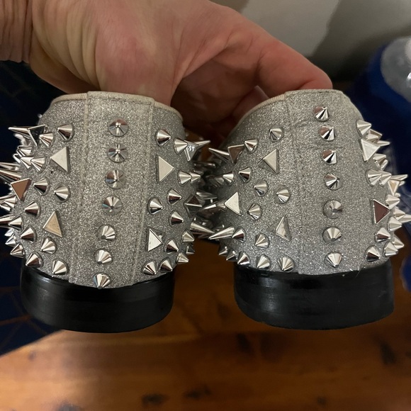 Silver spiked dress shoes - Prom, homecoming, weddings ect. Size 46 or 13 - Picture 5 of 8